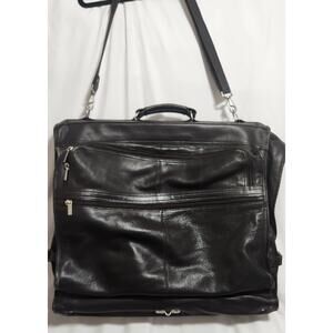 Unbranded Dark Brown Leather Hanging Garment Bag Luggage Made In‎ Columbia